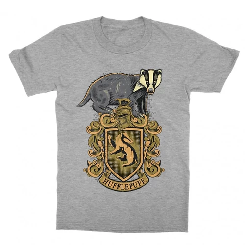 Sportszürke Harry Potter gyerek rövid ujjú póló - Hufflepuff