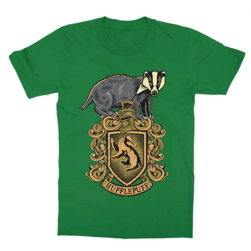 Zöld Harry Potter gyerek rövid ujjú póló - Hufflepuff