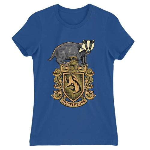 Királykék Harry Potter női rövid ujjú póló - Hufflepuff