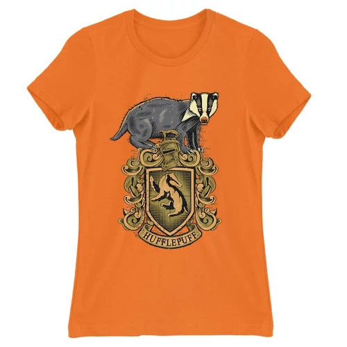 Narancs Harry Potter női rövid ujjú póló - Hufflepuff