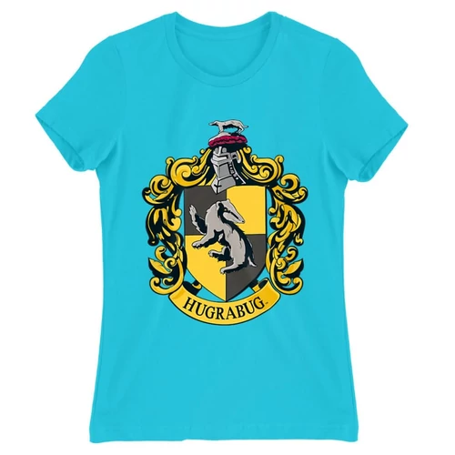 Atollkék Harry Potter női rövid ujjú póló - Hugrabug Logo
