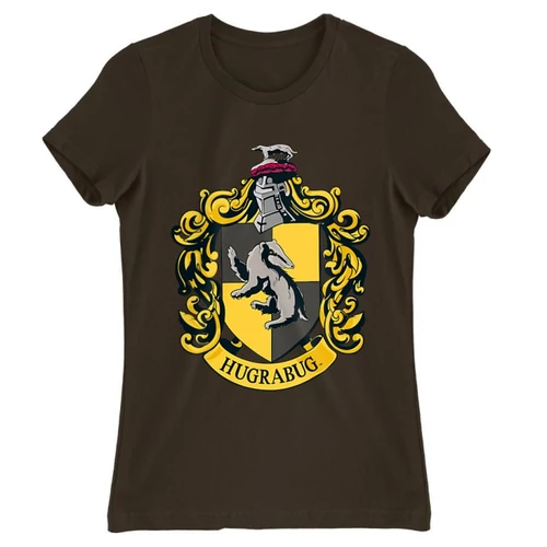 Barna Harry Potter női rövid ujjú póló - Hugrabug Logo