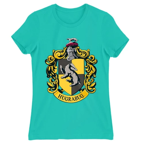Türkiz Harry Potter női rövid ujjú póló - Hugrabug Logo