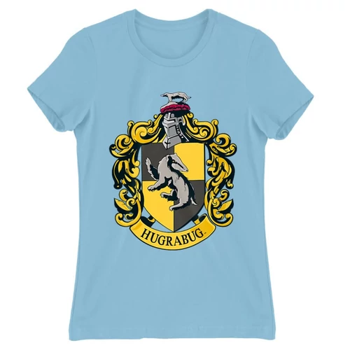 Világoskék Harry Potter női rövid ujjú póló - Hugrabug Logo