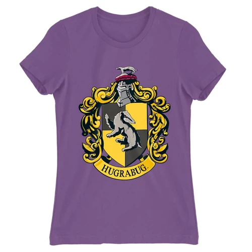 Világoslila Harry Potter női rövid ujjú póló - Hugrabug Logo