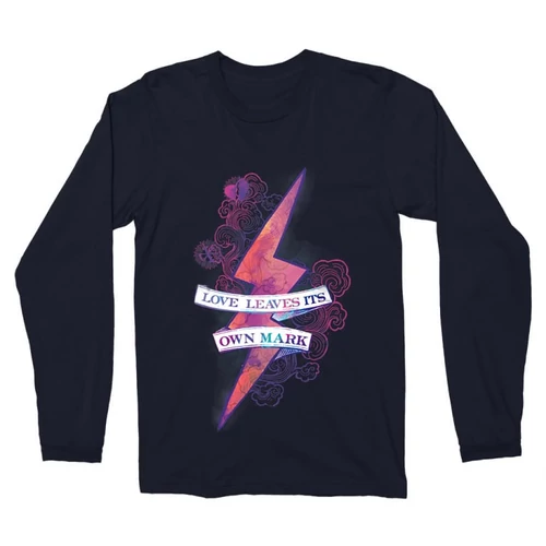 Sötétkék Harry Potter férfi hosszú ujjú póló - Love Mark