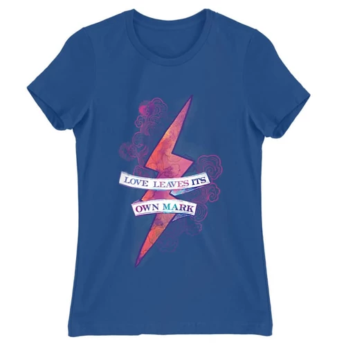Királykék Harry Potter női rövid ujjú póló - Love Mark