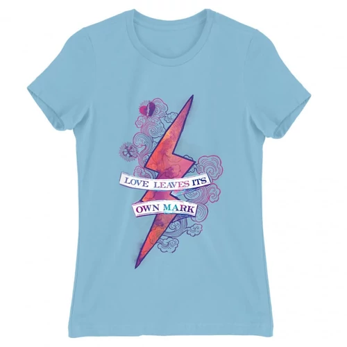 Világoskék Harry Potter női rövid ujjú póló - Love Mark