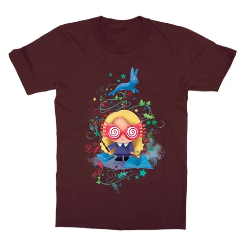 Bordó Harry Potter gyerek rövid ujjú póló - Luna Lovegood Watercolor