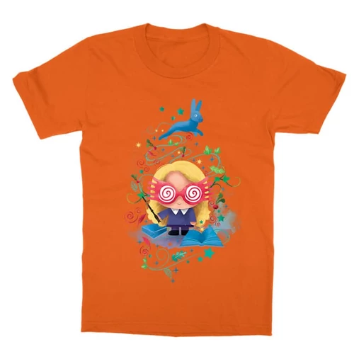 Narancs Harry Potter gyerek rövid ujjú póló - Luna Lovegood Watercolor
