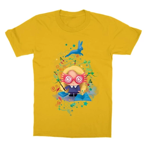 Sárga Harry Potter gyerek rövid ujjú póló - Luna Lovegood Watercolor