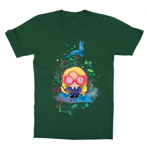 Sötétzöld Harry Potter gyerek rövid ujjú póló - Luna Lovegood Watercolor