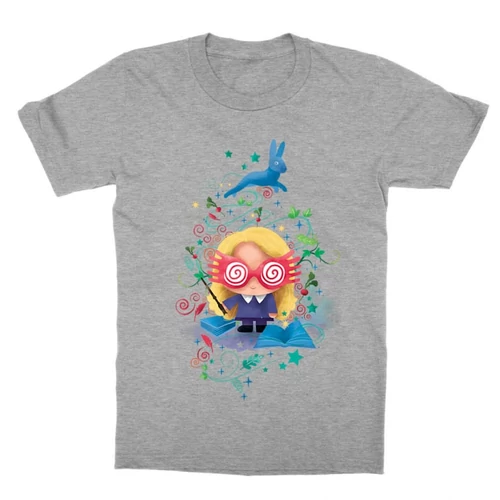 Sportszürke Harry Potter gyerek rövid ujjú póló - Luna Lovegood Watercolor