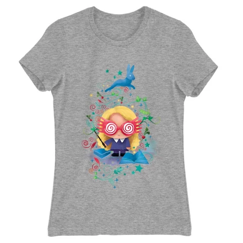 Sportszürke Harry Potter női rövid ujjú póló - Luna Lovegood Watercolor