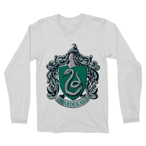 Fehér Harry Potter férfi hosszú ujjú póló - Mardekar Logo