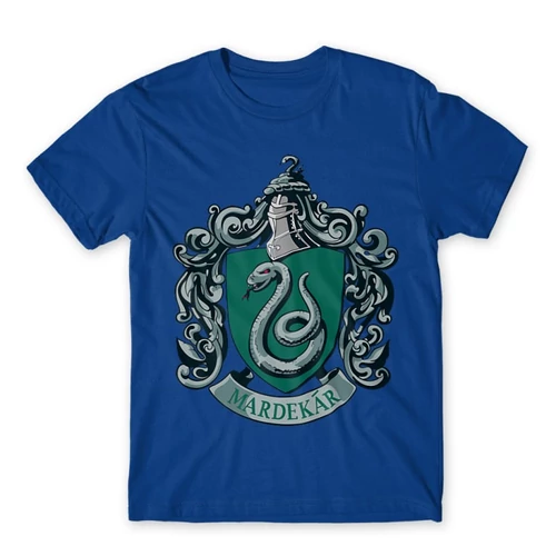 Királykék Harry Potter férfi rövid ujjú póló - Mardekar Logo