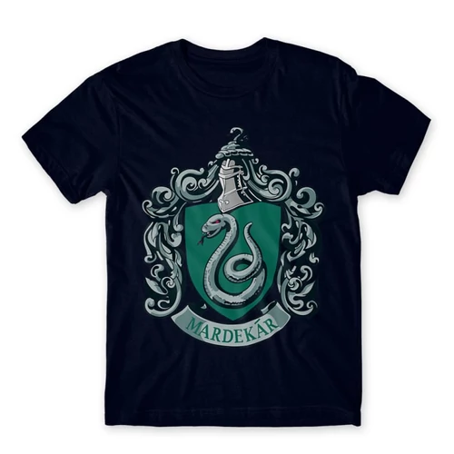 Sötétkék Harry Potter férfi rövid ujjú póló - Mardekar Logo