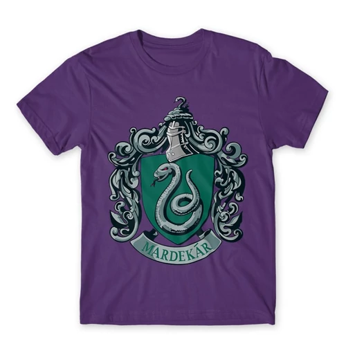 Sötétlila Harry Potter férfi rövid ujjú póló - Mardekar Logo