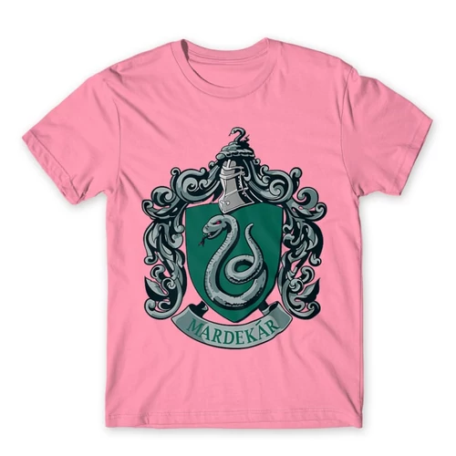 Világos rózsaszín Harry Potter férfi rövid ujjú póló - Mardekar Logo