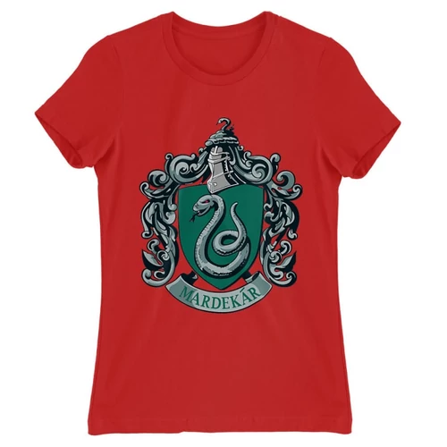 Piros Harry Potter női rövid ujjú póló - Mardekar Logo