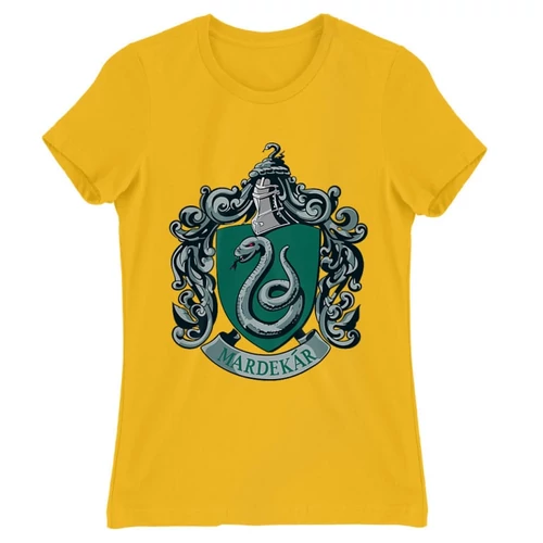 Sárga Harry Potter női rövid ujjú póló - Mardekar Logo