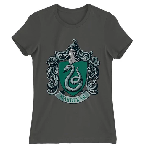Sötétszürke Harry Potter női rövid ujjú póló - Mardekar Logo