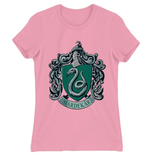 Világos rózsaszín Harry Potter női rövid ujjú póló - Mardekar Logo