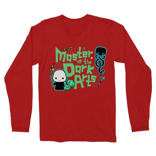 Piros Harry Potter férfi hosszú ujjú póló - Master of the Dark Arts