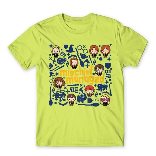 Almazöld Harry Potter férfi rövid ujjú póló - Michief Managed