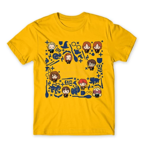 Sárga Harry Potter férfi rövid ujjú póló - Michief Managed