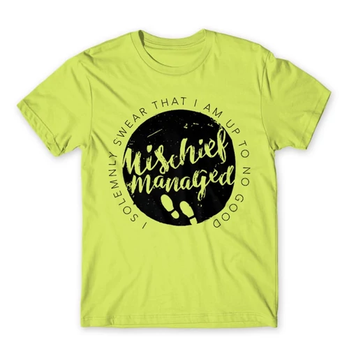 Almazöld Harry Potter férfi rövid ujjú póló - Mischief Managed Logo