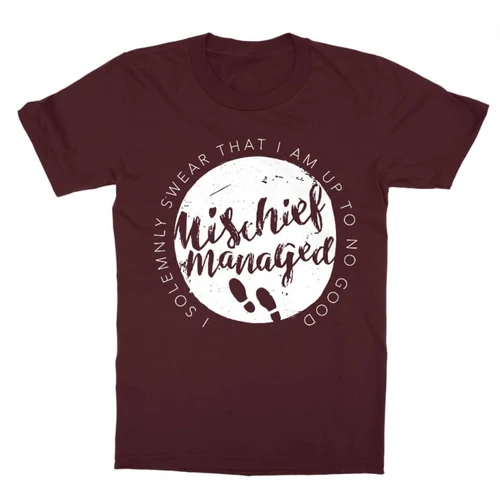 Bordó Harry Potter gyerek rövid ujjú póló - Mischief Managed Logo