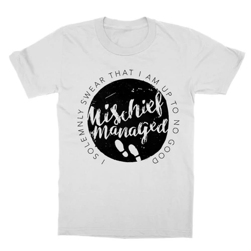Fehér Harry Potter gyerek rövid ujjú póló - Mischief Managed Logo