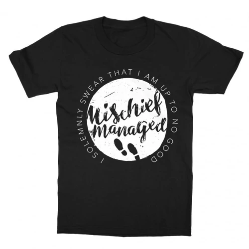 Fekete Harry Potter gyerek rövid ujjú póló - Mischief Managed Logo