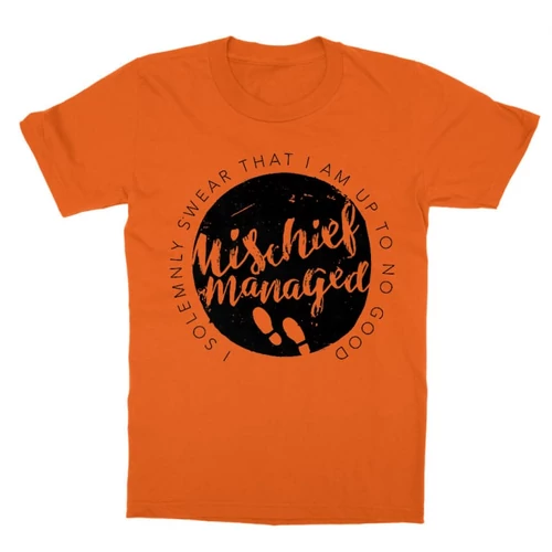 Narancs Harry Potter gyerek rövid ujjú póló - Mischief Managed Logo