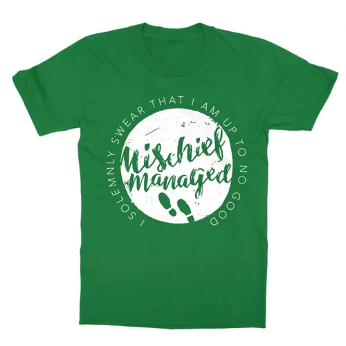 Zöld Harry Potter gyerek rövid ujjú póló - Mischief Managed Logo