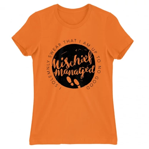 Narancs Harry Potter női rövid ujjú póló - Mischief Managed Logo