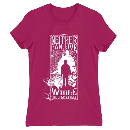 Pink Harry Potter női rövid ujjú póló - Neither can live
