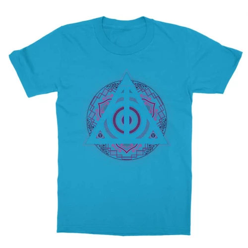 Atollkék Harry Potter gyerek rövid ujjú póló - Neon Deathly Hallows