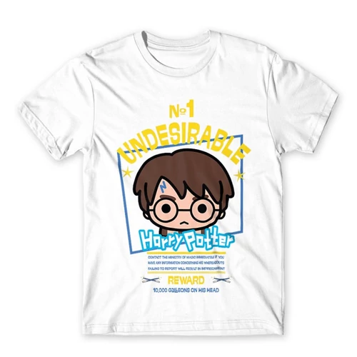 Fehér Harry Potter férfi rövid ujjú póló - No. 1 Undesirable