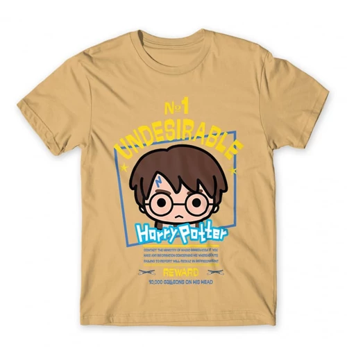 Homok Harry Potter férfi rövid ujjú póló - No. 1 Undesirable
