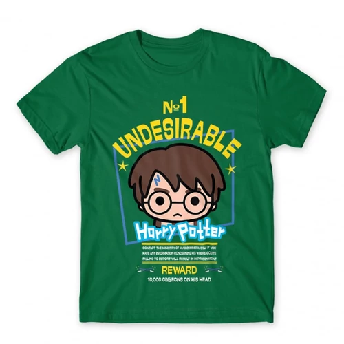 Zöld Harry Potter férfi rövid ujjú póló - No. 1 Undesirable