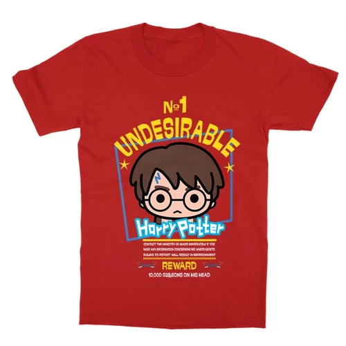 Piros Harry Potter gyerek rövid ujjú póló - No. 1 Undesirable