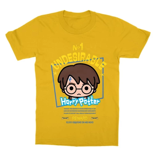 Sárga Harry Potter gyerek rövid ujjú póló - No. 1 Undesirable