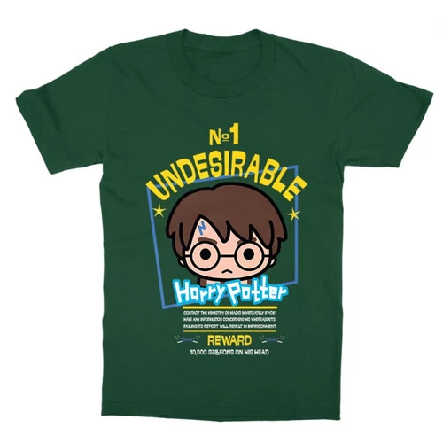 Sötétzöld Harry Potter gyerek rövid ujjú póló - No. 1 Undesirable