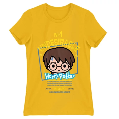 Sárga Harry Potter női rövid ujjú póló - No. 1 Undesirable