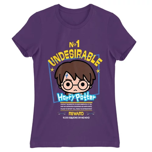 Sötétlila Harry Potter női rövid ujjú póló - No. 1 Undesirable