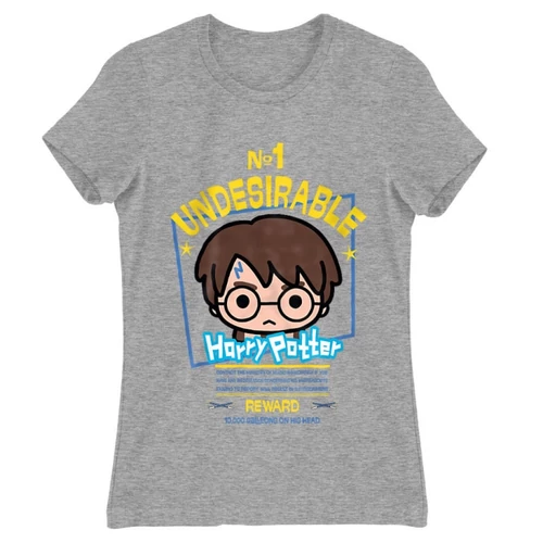 Sportszürke Harry Potter női rövid ujjú póló - No. 1 Undesirable