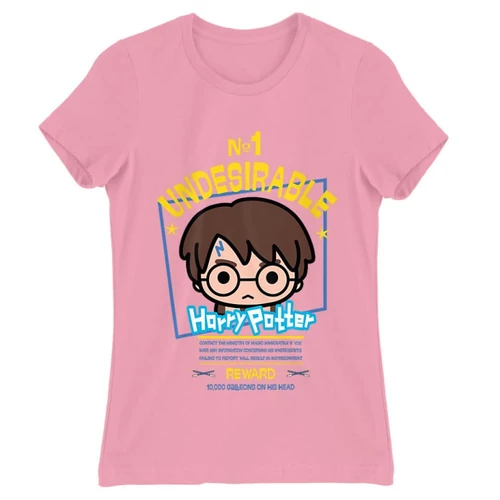Világos rózsaszín Harry Potter női rövid ujjú póló - No. 1 Undesirable