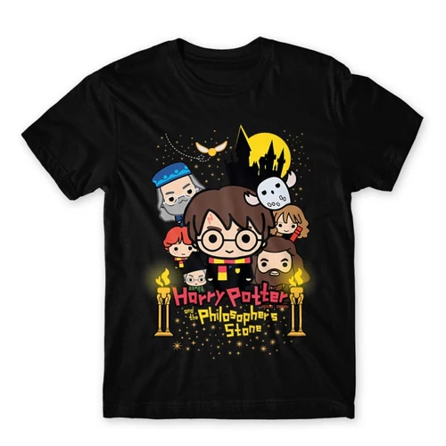 Fekete Harry Potter gyerek rövid ujjú póló - Philosopher's Stone Chili Poster
